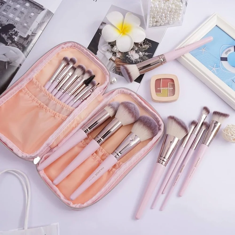 Makeup Brushes, 18 Pcs Professional Premium Synthetic Makeup Brush Set with Case